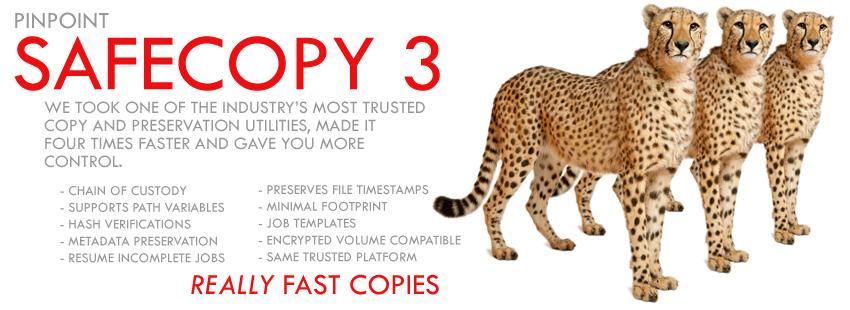 SAFECOPY 3 FEATURES Select from multiple data sources (file shares, individual files or file lists) Supports paths greater than 255 characters (up to 32,000) Resumes automatically after network