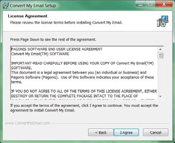 Step 5 At the License Agreement window select the I Agree button.