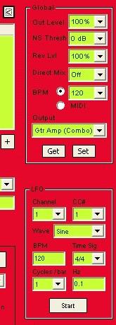 Global Settings and the LFO Generator Clicking the button expands the