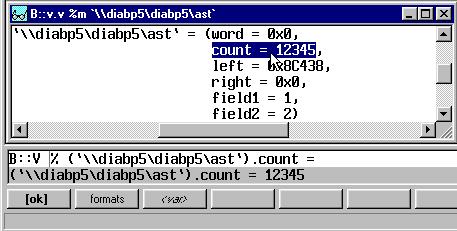 If you want to modify a variable value, double click to the value. The appropriate Var.