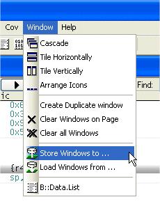 Exit TRACE32 To save the window configuration for your TRACE32-ICD use Store windows to from the Window menu.