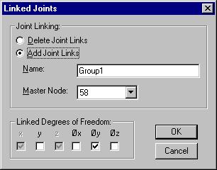 Linking Joints Or Master-Slave Multiframe allows you to rigidly link groups of joints together so that they move together in response to either static or dynamic loads. This has a twofold benefit.