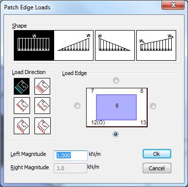A local patch edge load is a load which is distributed along the edges the patch and acts in a direction either normal or tangential to the patch edge.