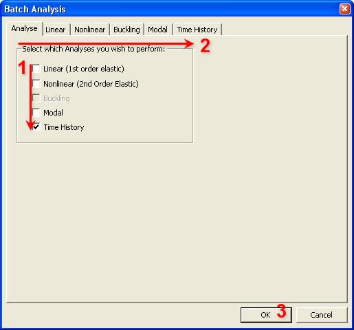The dialog is designed to work in a 3 step process: 1. Specify which analyses you wish to run 2. Set the analysis settings for each analysis type 3.