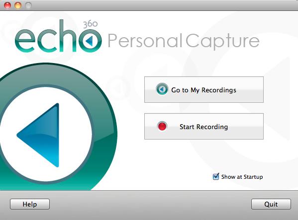 8 Using ECHO Personal Capture on the Mac Configure Personal Capture Open ECHO