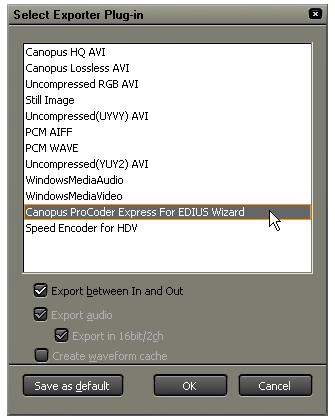 Click on the red [Export] button located in the bottom-right corner of the Monitor window. Select [Print to file] from the drop-down menu. The [Select Exporter Plug-in] window will appear.