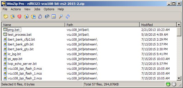 Note: Presentation applies to the VCU108 Setup for the VCU108 BIT Test Open the VCU108