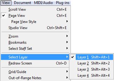 Use layer 1 for the higher voice.
