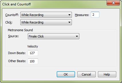 You can also change the metronome sound and specify a start signal.