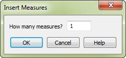 To insert empty measures in the score 1 With the Selection tool, select a measure (empty