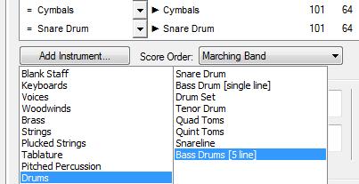 Order, grouped by instrument type. B.