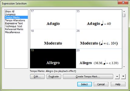 Text (dim., legato) Tempo Marks (Allegro, q = 108) Tempo Alterations (rit.