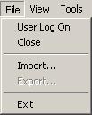 MA EVR Menus and Workspaces Horizontal Menu Bar The horizontal menu bar (located just beneath the CVR Massachusetts EVR title) contains the following menus: File Menu User Log On - Allows you to log