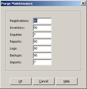 CVR Massachusetts EVR Online User's Guide Purge Maintenance The Purge Maintenance screen allows you to determine how many days completed transaction data is retained on your workstation before