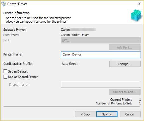Installing the Driver 9 10 Check [Printer List for Driver Installation] click [Start]. [Select Printers to Update]: Click this when there are printers you do not need to update.