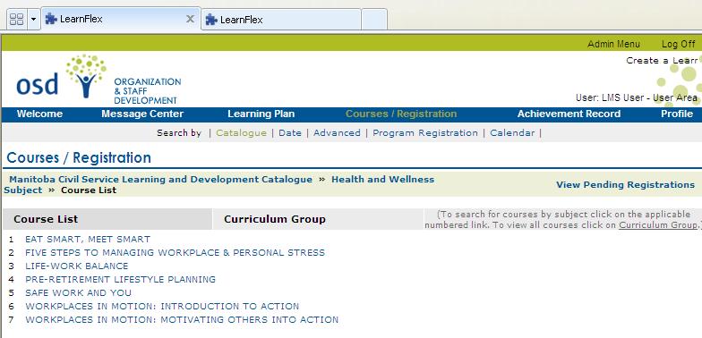 Courses relating to these subject areas can be viewed by clicking on the appropriate subject area.