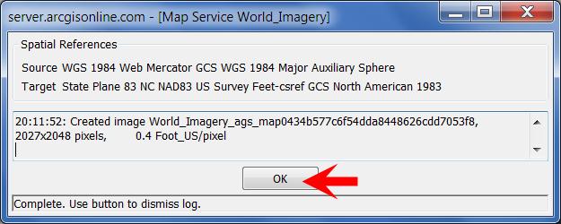 Working with Images and Google Earth In Carlson Software After selecting the window, a progress window will