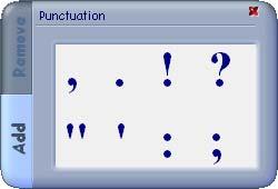 Punctuation Bank Opens the Punctuation Bank, which contains the most commonly-used punctuation symbols.