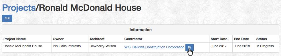 On the project page, you can see general project information, such as the owner and architect, other Specialty Contractors