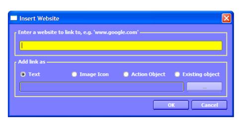 g. The website name now appears on your flipchart and when you click on it, it will link to the website, opening up a new Internet browser