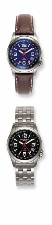 width: 18mm 24 Hour Additional Hand for Dual Time Military Format High Grade Stainless Steel Case Screwed