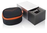 Watch Packaging WATCH BOX PLASTIC TIN LID D0 Plastic watch box with tin lid and sponge inlay Size: 9.