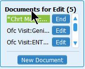 Tips 1. Documents for Edit icons- a. If a document says End -that means the document is in Progress. b. If a document says Edit -that means the document is On Hold c.