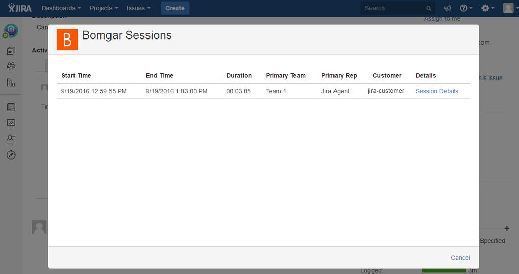JIRA Service Desk and Bomgar Remote Support Use Cases Generate Session Key Support staff can generate a session key that can be given to the end user