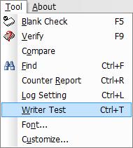 Chapter 4 The first options on this dialog is explained below: Verify: Write log file when executing Verify. Write (include Auto): Write log file when executing Write or Auto.