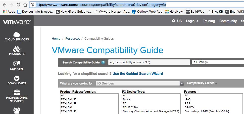 How To VMware Compatibility Guide Where is it? https://www.