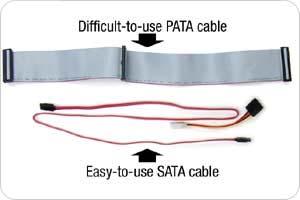 It's Easier Lockable SATA cable Parallel ATA Serial ATA SATA Advantage Up to 133 Mb/sec Up to 150 Mb/sec (1.