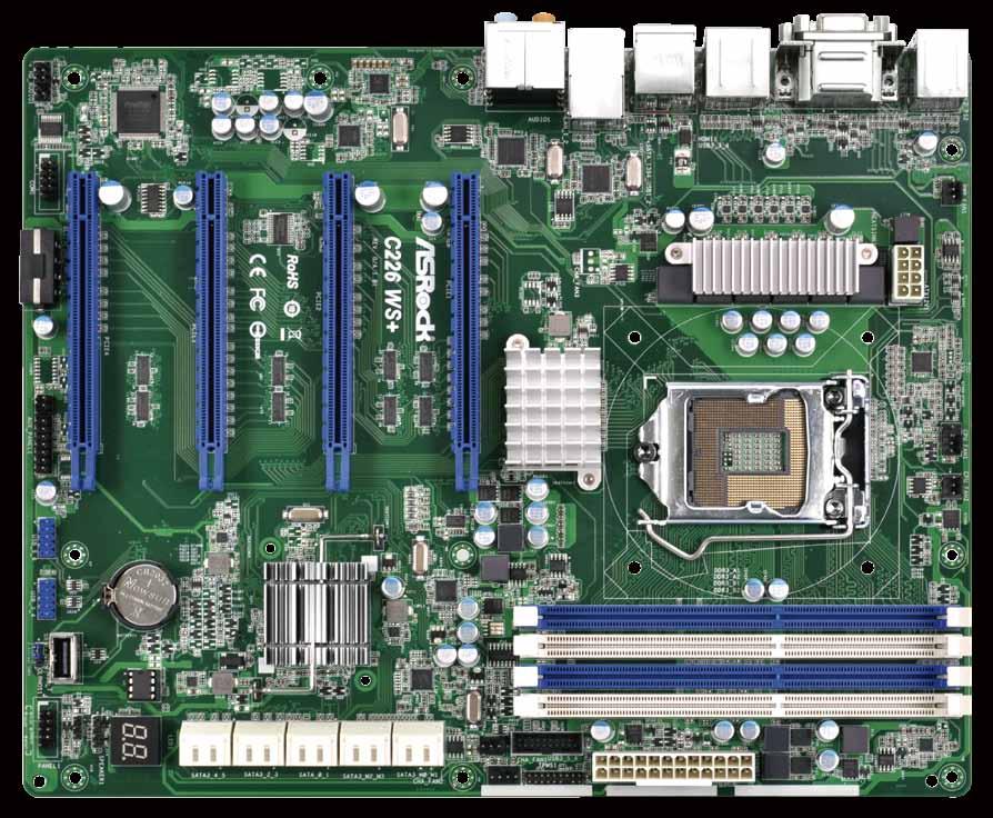 Pentium and Celeron CPU Intel C226 Dual Channel DDR3 1600/1333, 4 x DIMM, max.
