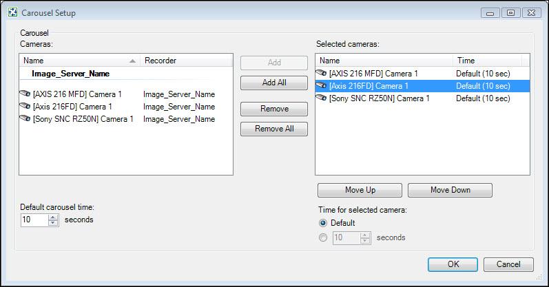 View Window Display Options Components other than direct video feed from a camera may be displayed within a view pane.