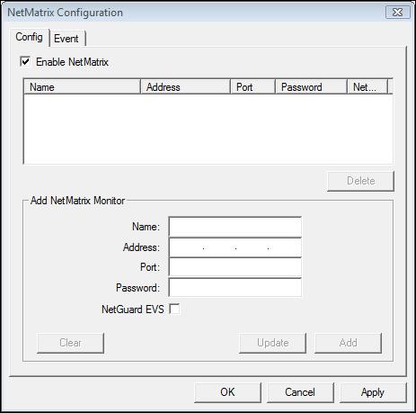 Module 5: Pushing Video Figure 34 Configuring a Push Window 2. Click the Enable NetMatrix checkbox so that it is checked and the remainder of the form becomes enabled.