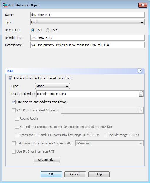 Step 14: Select Use one-to-one address translation, and then click