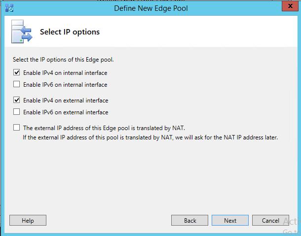 Software Installation 3. Select the IP Options required. Figure 8-24: Select Edge IP options 4.