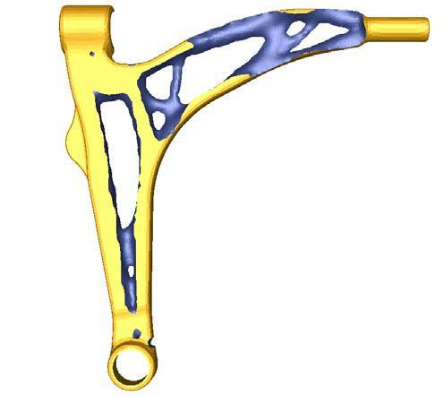 topology optimization. Such areas can be those of necessary features for the assembly or areas of boundary conditions.