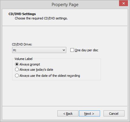 10. When all network settings are complete, click Next. 11. Observe that the CD/DVD Settings page is displayed. 12. Select the required disc drive from the list of available drives. 13.