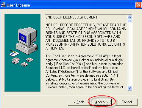 19. Click on I Accept the End User License