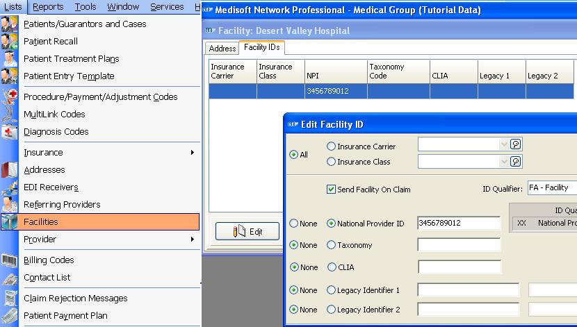 box. NOTE The conversion process does NOT carry the NPI number over from your earlier version of Medisoft. You will need to add the facility NPI number following conversion.