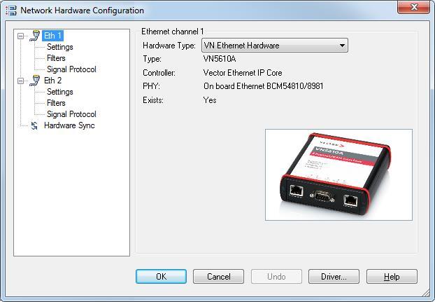 3.2 Device Configuration Note In order to get a working Ethernet link between the VN5610/VN5610A and another Ethernet device, the auto negotiation has to be activated in both