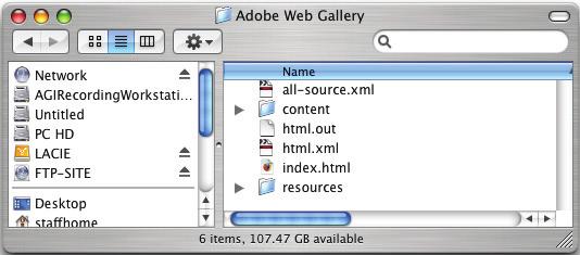 Automation tools in Adobe Bridge Saving or uploading your Web Gallery So now you have an incredible Web Gallery, but what do you do with it?