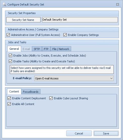 ASSIGNING SECURITY SETS TO USERS Assigning security sets to users is easy.