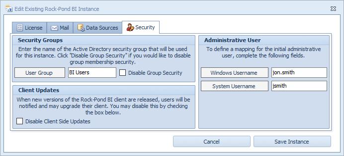 STEP 4 CONFIGURE SECURITY SETTINGS Security Groups You must specify the Active Directory security group which was added in the Configuring Active Directory section.