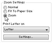 PRINTER FUNCTIONS ENLARGING/REDUCING THE PRINT IMAGE (Zoom) This function is used to enlarge or reduce the image to a selected percentage.