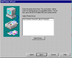 3 Installing and Configuring PhaserLink Remote Internet Printing Software 4. In this dialog box, choose a printer driver for the printer.