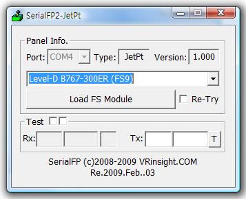 Run MSFS9 / MSFSX and run SerialFP2.
