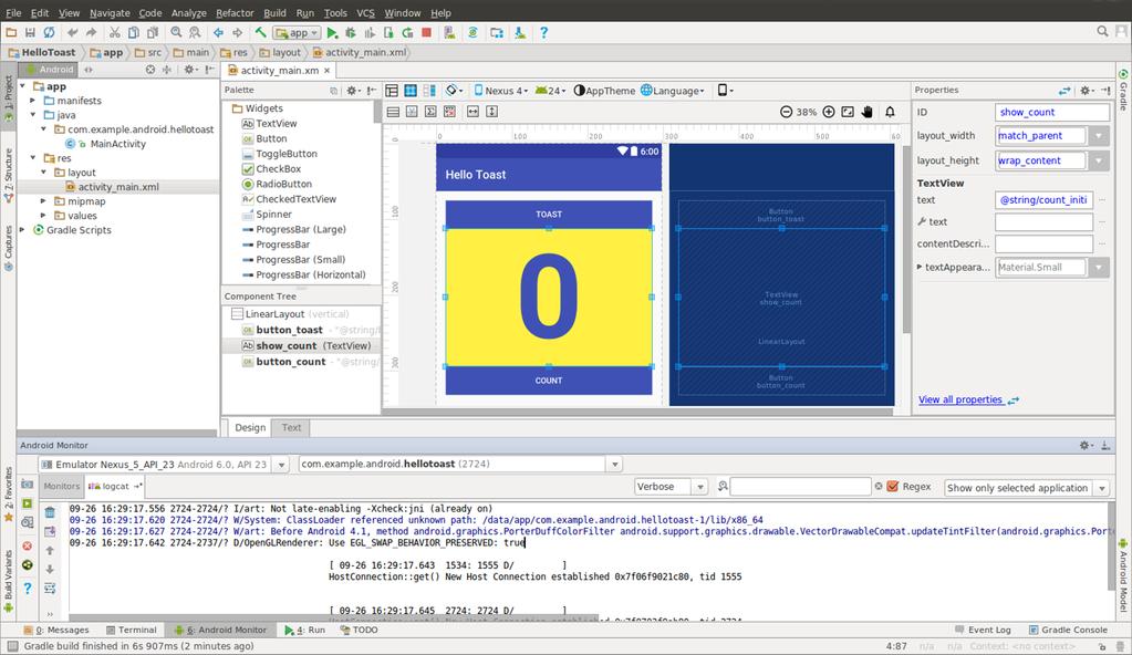 Android Studio Android Studio Panes Layout Editor