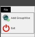 Ribbon Bar 1. File Add GroupWise : Add GroupWise Mailbox for further process. Refresh : Refresh GroupWise Mailbox. Save item : Save Items from tree and list view. 2. Groupwise Migration 1.