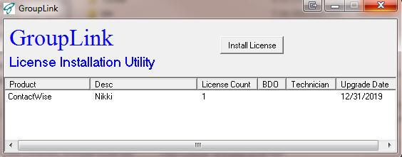 Example: For a company with the name of ABC Company, the file name would be ABCCompany.exe. To install the license, simply double-click on the license file. This will bring up a dialog box.